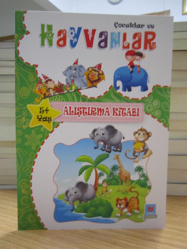 Çocuklar ve Hayvanlar (5+ Yaş Alıştırma Kitabı)