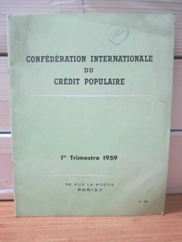 Confederation Internationale du Credit Populaire - 1er Trimestre 1959 - No 28