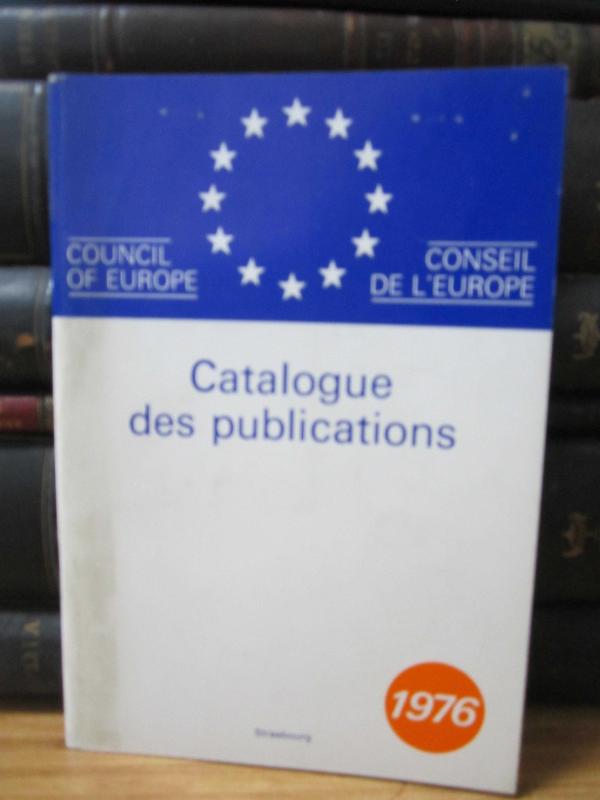 Conseil De L'Europe Catalogue des Publications 1976