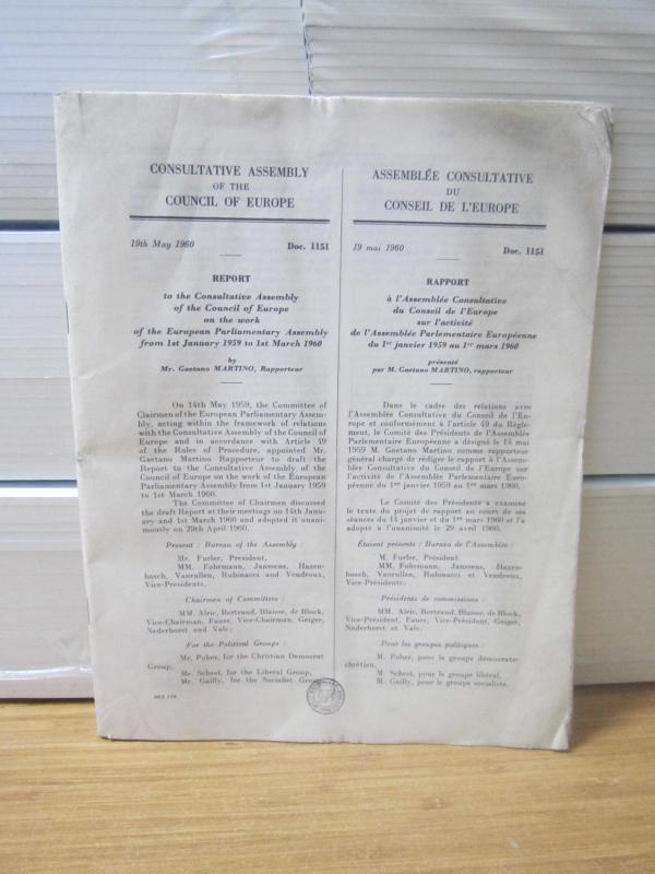 Consultative Assembly of The Council of Europe - Doc. 1151 - 19th May 1960