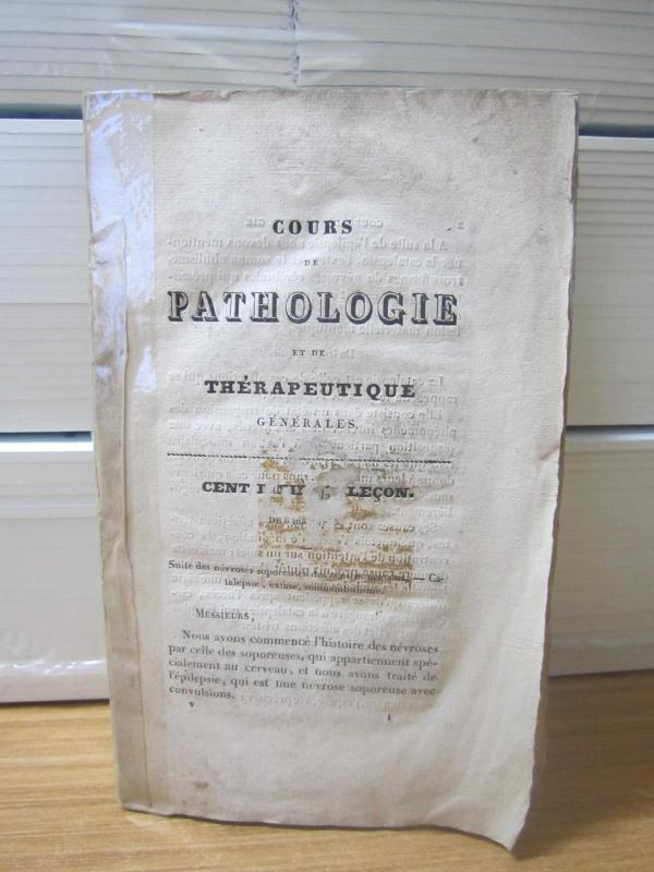 Cours de Pathologie et de Thérapeutique Générales