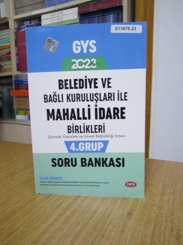 Data Yayınları GYS 2023 Belediye ve Bağlı Kuruluşları ile Mahalli İdare Birlikleri 4. Grup Soru Bankası