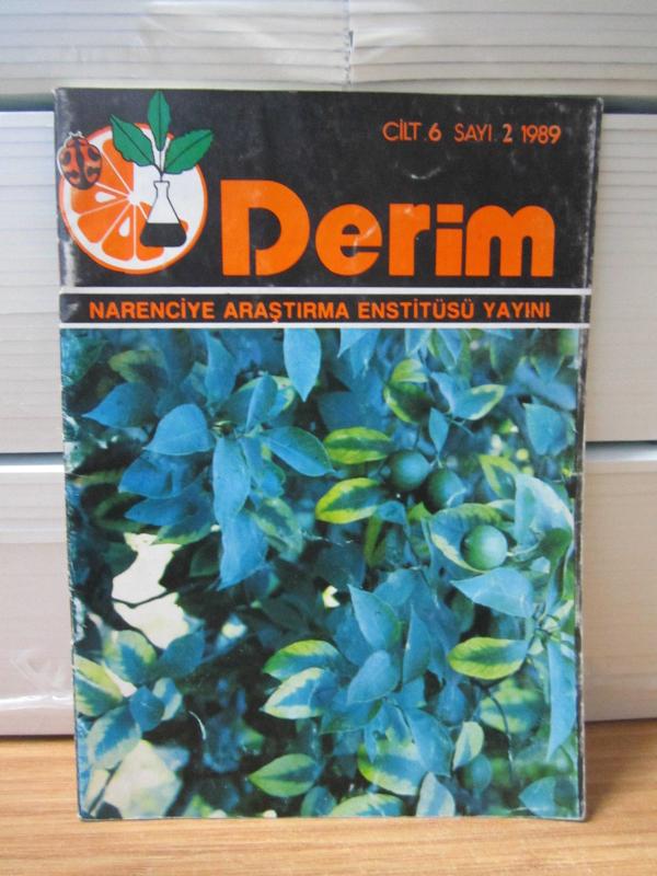 DERİM Narenciye Araştırma Enstitüsü - Cilt 6 Sayı 2 - Yıl 1989