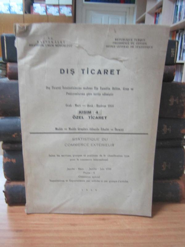 Dış Ticaret - Ocak Mart - Ocak Haziran 1958 - Kısım: 4 - Özel Ticaret Madde ve Madde Grupları İtibarile İthalat ve İhracat