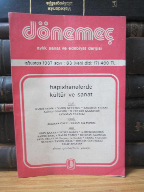 Dönemeç Dergisi - Sayı 83 (Yeni Dizi: 17) - Ağustos 1987