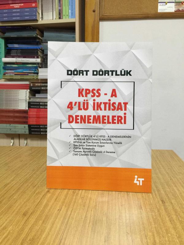 Dört Dörtlük KPSS A Grubu 4 lü İktisat Denemeleri 4T Yayınları