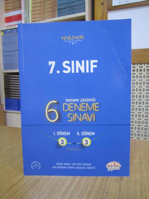 Editör Yayınevi 7. Sınıf Tamamı Çözümlü Fasiküllü 6 Deneme Sınavı