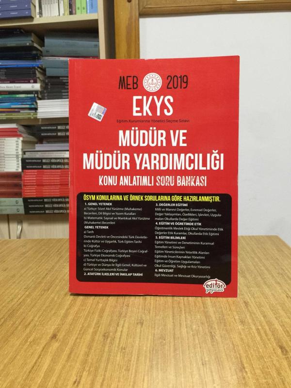 Editör Yayınları 2019 MEB EKYS Müdür ve Müdür Yardımcılığı Konu Anlatımlı Soru Bankası