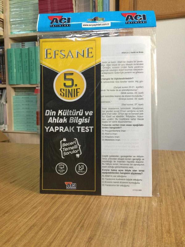 EFSANE 5. Sınıf DİN KÜLTÜRÜ VE AHLAK BİLGİSİ YAPRAK TEST / Efsane Yayınları