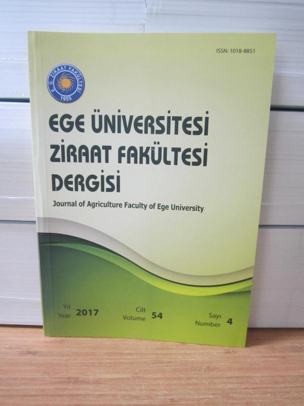 Ege Üniversitesi Ziraat Fakültesi Dergisi - Cilt 54 Sayı 3 - Yıl 2017