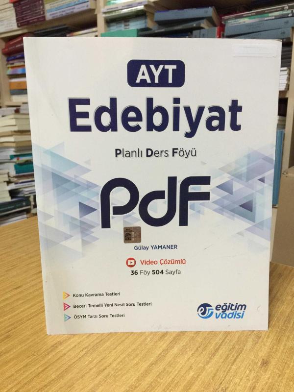Eğitim Vadisi YKS AYT Edebiyat PDF Planlı Ders Föyü Video Çözümlü Eğitim Vadisi Yayınları