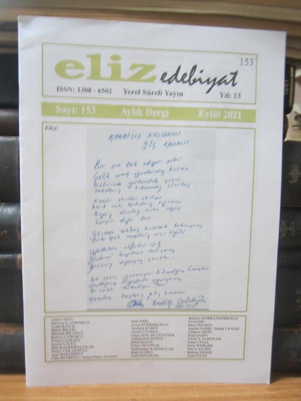 Eliz Edebiyat Dergisi - Sayı 153 - Eylül 2021