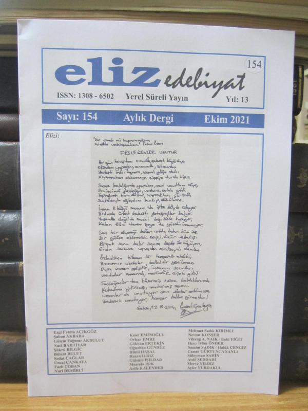 Eliz Edebiyat Dergisi - Sayı 154 - Ekim 2021