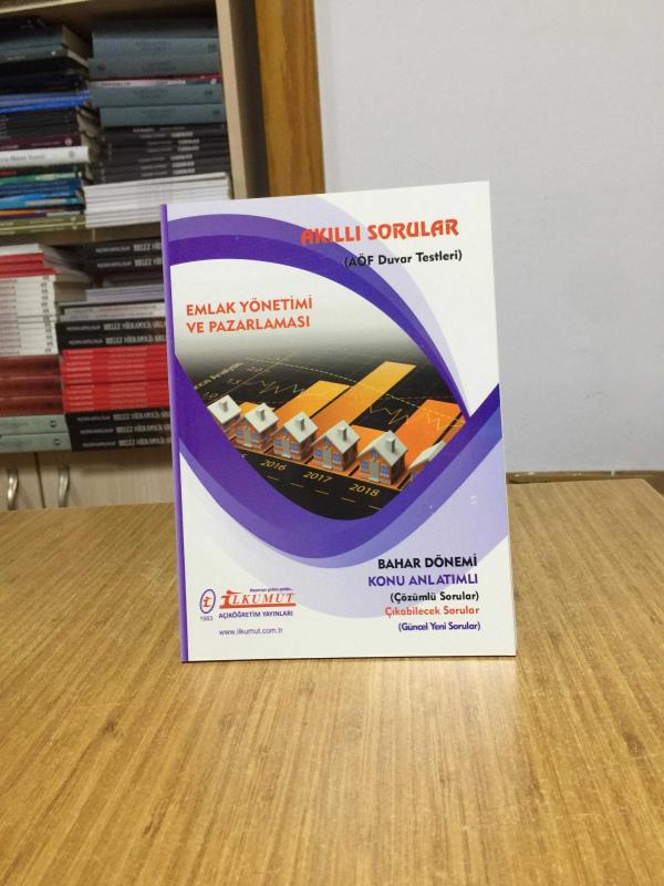 Emlak Yönetimi ve Pazarlaması Akıllı Sorular AÖF Duvar Testleri / İlkumut Açıköğretim Yayınları