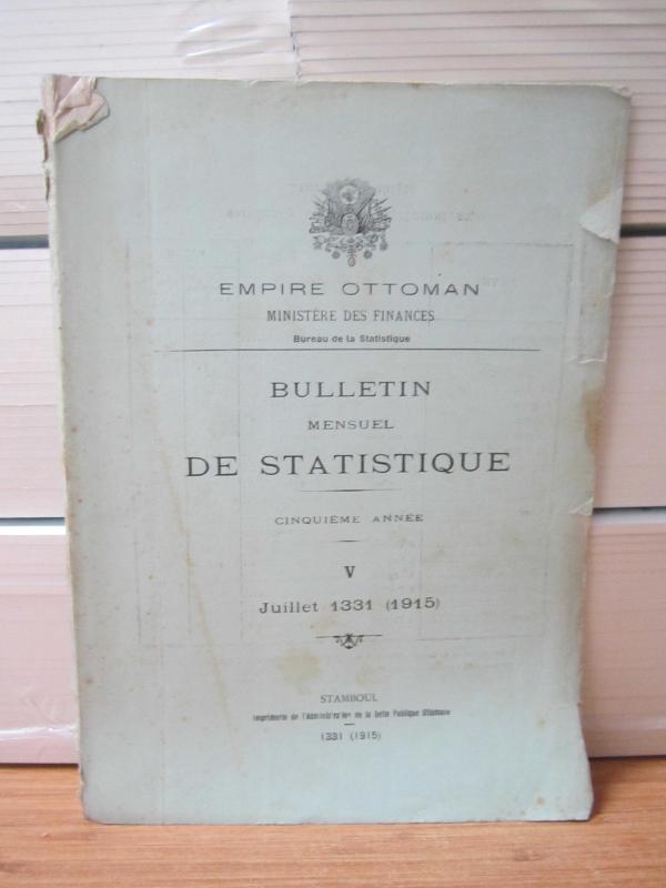 Empire Ottoman - Bulletin De Statistique - Juillet 1331 (1915) V