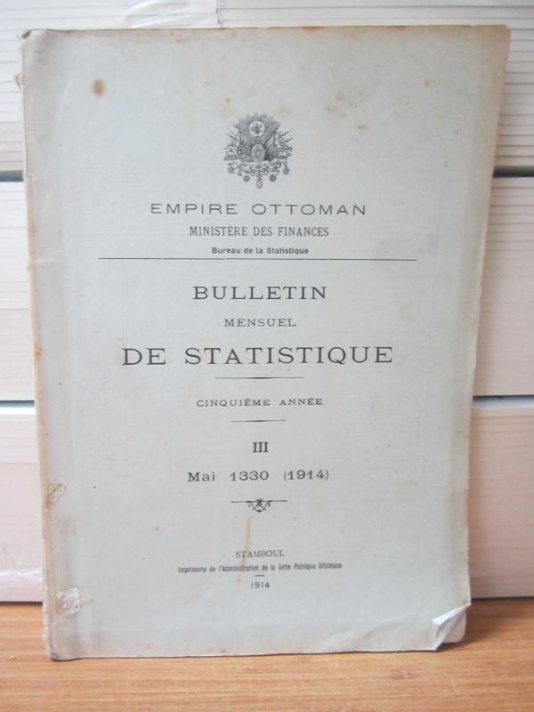 Empire Ottoman - Bulletin De Statistique - Mai 1330 (1914) III