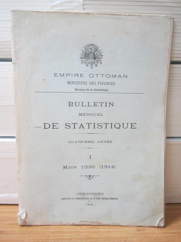 Empire Ottoman - Bulletin De Statistique - Mars 1330 (1914) I