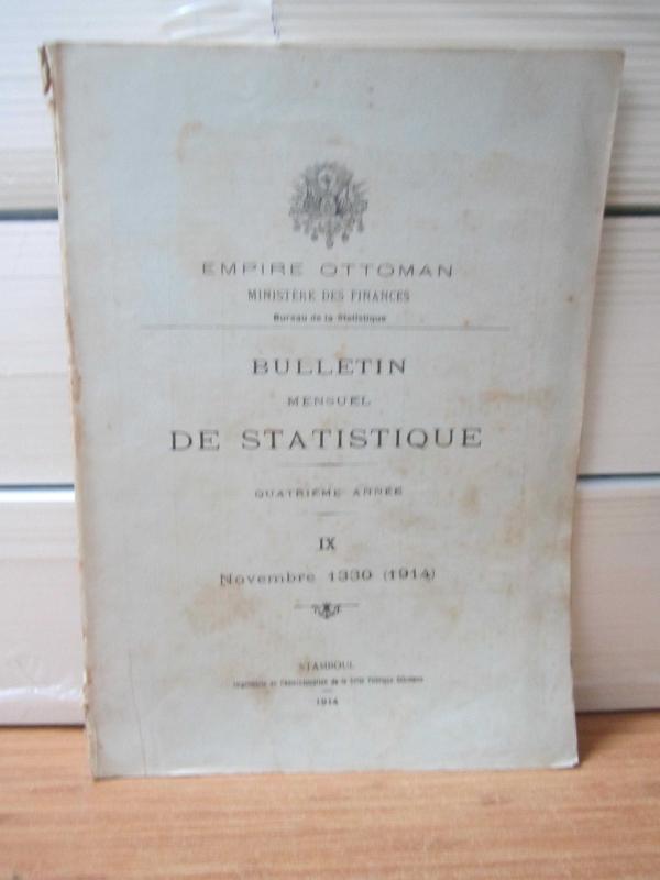 Empire Ottoman - Bulletin De Statistique - Novembre 1330 (1914) IX