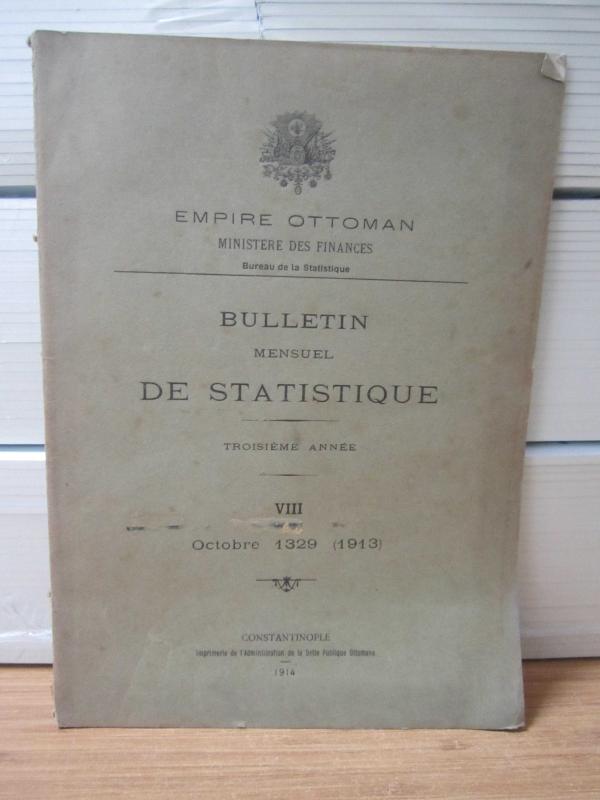 Empire Ottoman - Bulletin De Statistique - Octobre 1329 (1913) VIII