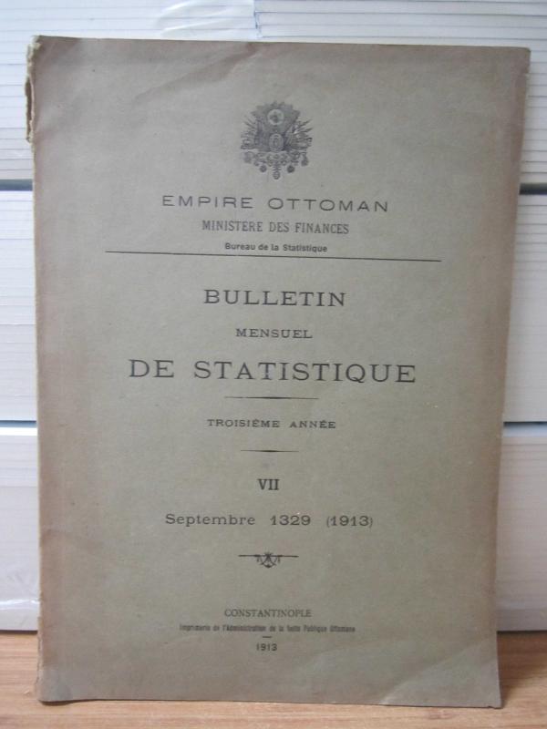 Empire Ottoman - Bulletin De Statistique - Septembre 1329 (1913) VII