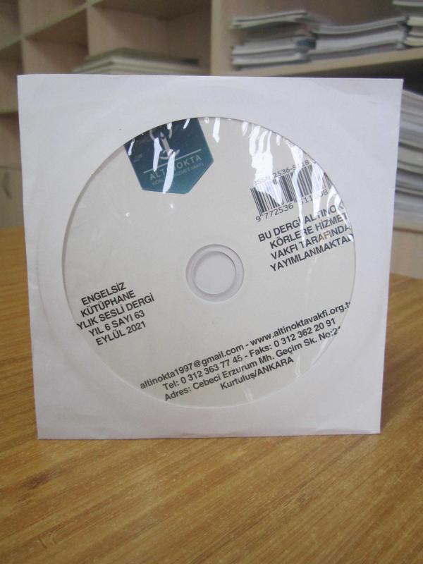 Engelsiz Kütüphane Aylık Sesi Dergi [CD] - Yıl 6 Sayı 63 - Eylül 2021 [Altınokta Körlere Hizmet Vakfı]