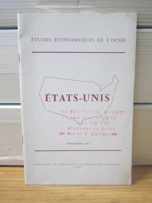 Etudes Economiques de L'OCDE - Etats-Unis - Novembre 1961