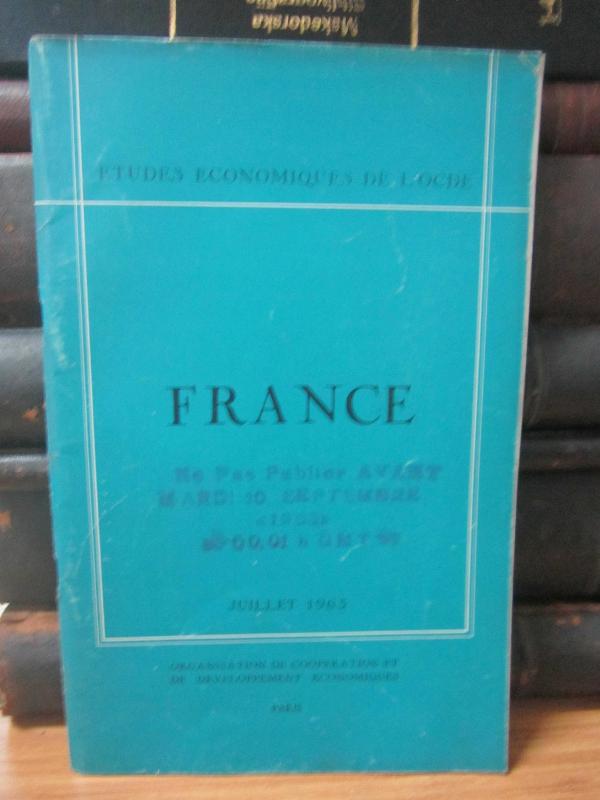 Etudes Economiques de L'OCDE - France - Juillet 1963