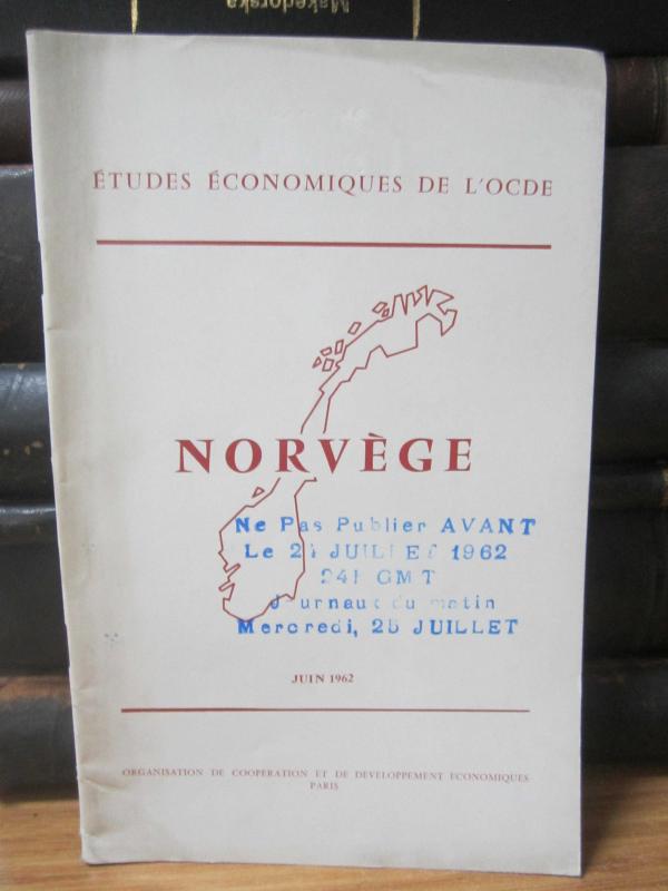 Etudes Economiques de L'OCDE - Norvege - Juin 1962