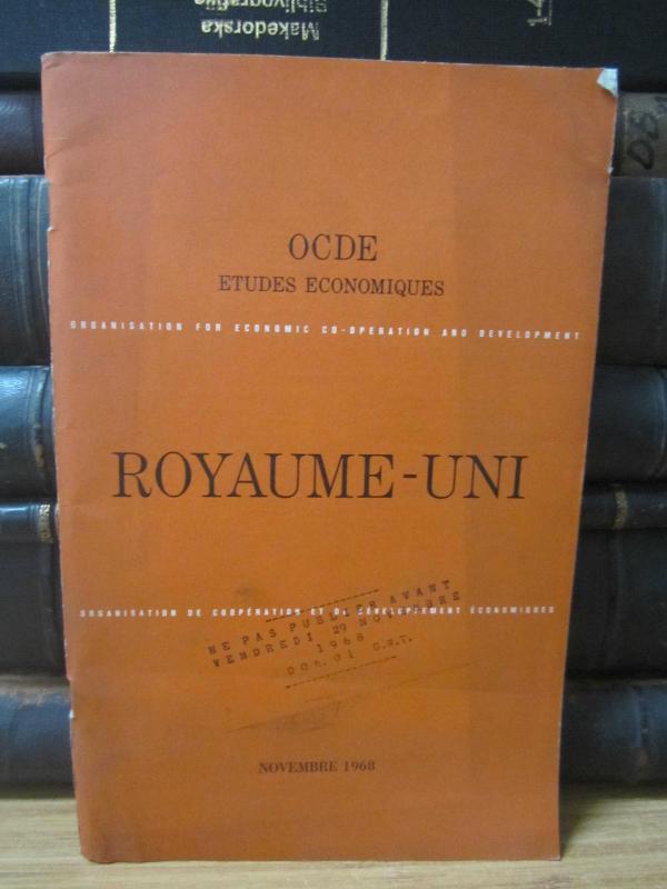 Etudes Economiques de L'OCDE - Royaume-un - Novembre 1968