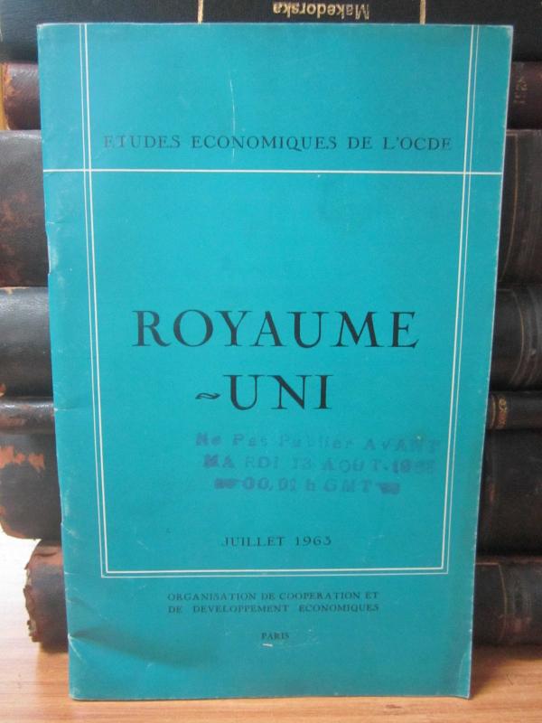 Etudes Economiques de L'OCDE - Royaume-Uni - Juillet 1963