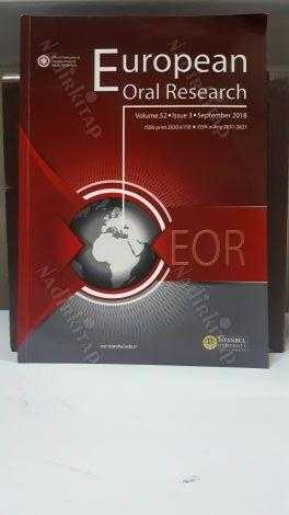 European Oral Research - Volume 52 Issue 3 - September 2018