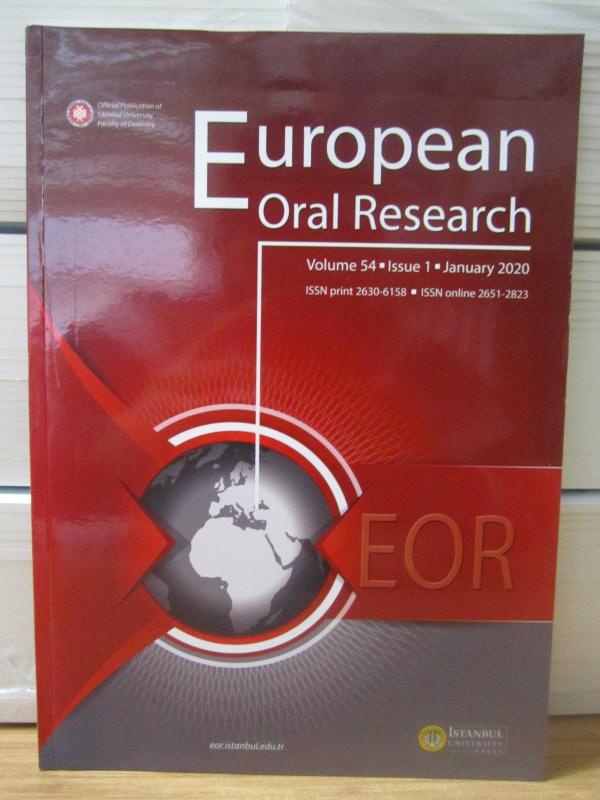European Oral Research - Volume 54 Issue 1 - January 2020