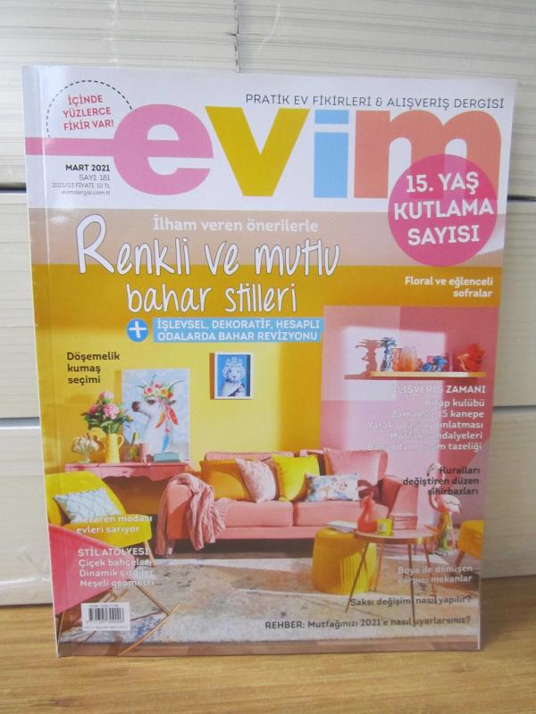 EVİM Pratik Ev Fikirleri ve Alışveriş Dergisi - Sayı 181 - Mart 2021 [15. Yaş Kutlama Sayısı]