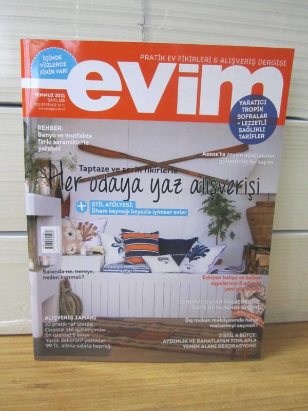 EVİM Pratik Ev Fikirleri ve Alışveriş Dergisi - Sayı 185 - Temmuz 2021