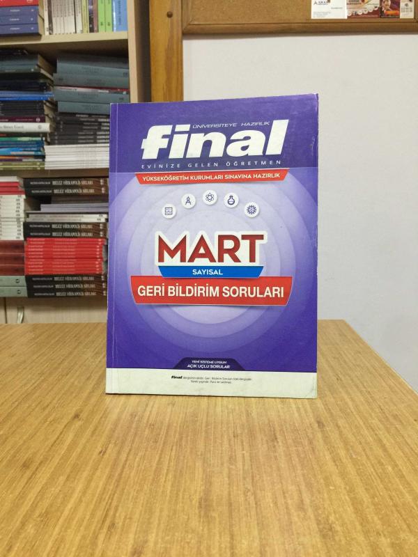 FİNAL Yükseköğretim Kurumları Sınavına Hazırlık MART (2018) Sayısal GERİ BİLDİRİM SORULARI VII