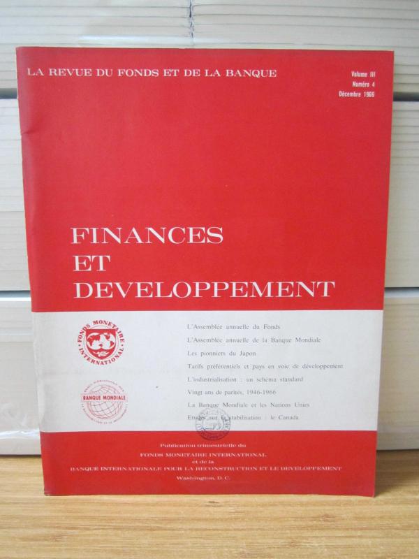 FINANCES ET DEVELOPPEMENT - Vol 3 No 4 - Decembre 1966 - La Revue du Fonds et de la Banque - Fonds Monétaire International