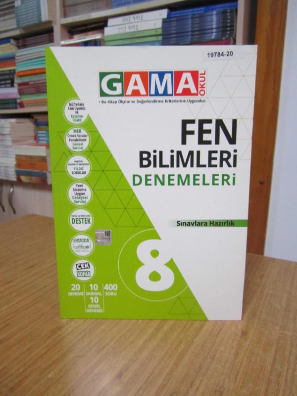 Gama Okul Yayınları 8.Sınıf Fen Bilimleri Denemeleri