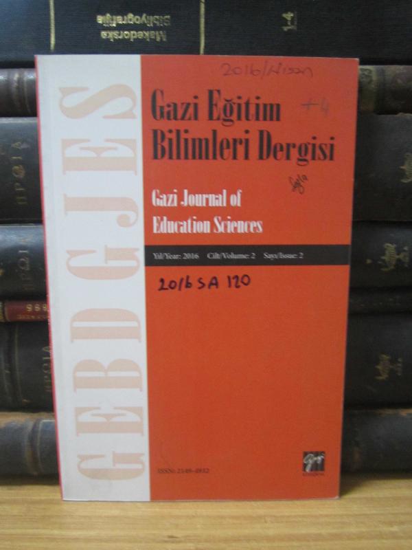 Gazi Eğitim Bilimleri Dergisi - Cilt 2 Sayı 2 - Yıl 2016