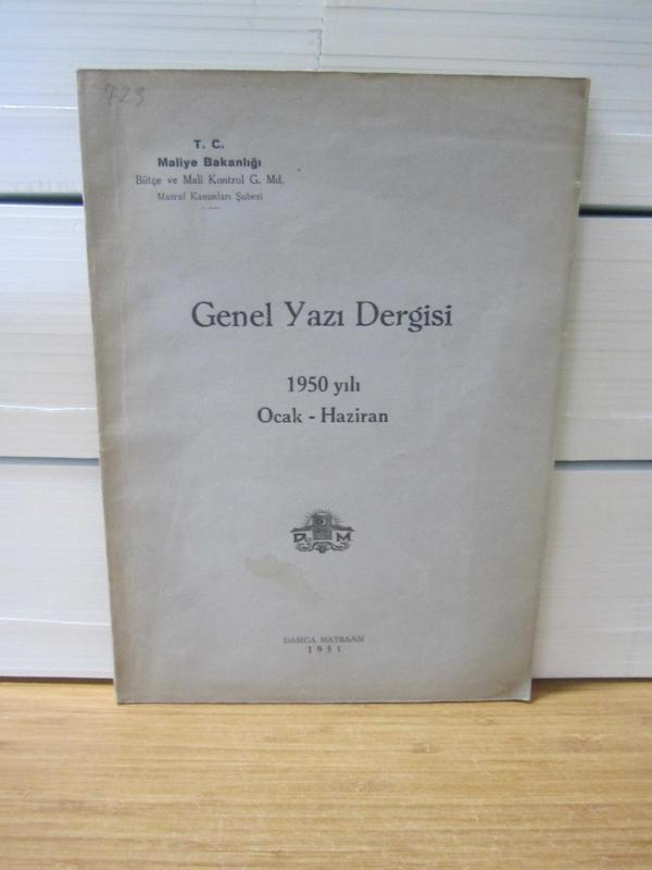 Genel Yazı Dergisi - 1950 Yılı Ocak - Aralık
