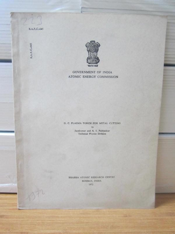 Government of India Atomic Energy Commission - B.A.R.C.-645 - Jayakumar & A. S. Paithankar - 1972