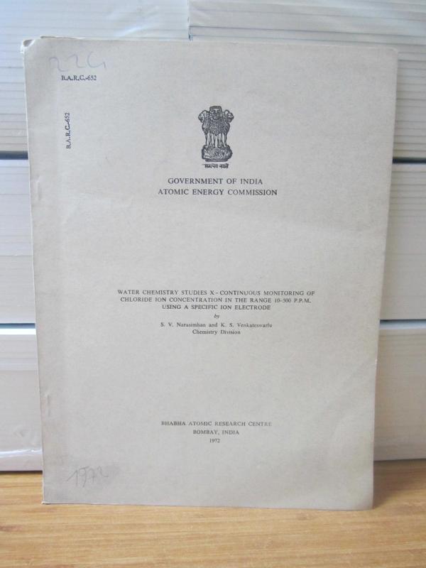Government of India Atomic Energy Commission - B.A.R.C.-650 - S. V. Narasimhan & K. S. Venkateswarlu - 1972