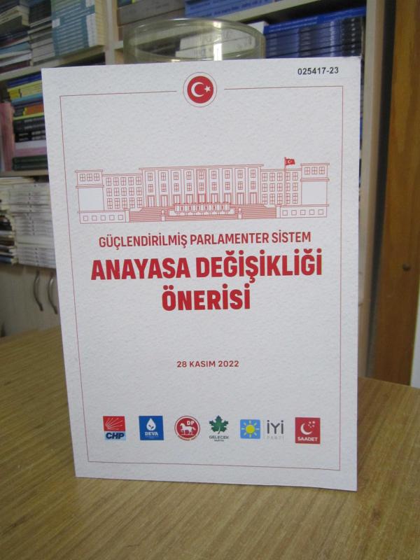 Güçlendirilmiş Parlamenter Sistem ANAYASA DEĞİŞİKLİĞİ ÖNERİSİ 28 Kasım 2022