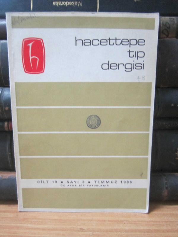 Hacettepe Tıp Dergisi - Cilt 19 Sayı 3 - Temmuz 1986