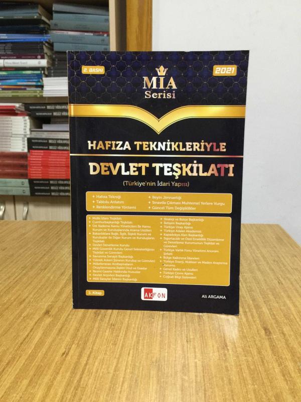 Hafıza Teknikleriyle Devlet Teşkilatı MİA Serisi Akfon Yayınları