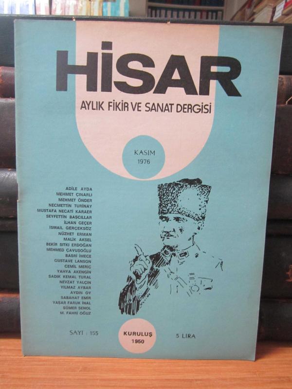 Hisar Aylık Fikir ve Sanat Dergisi - Sayı 155 Kasım 1976