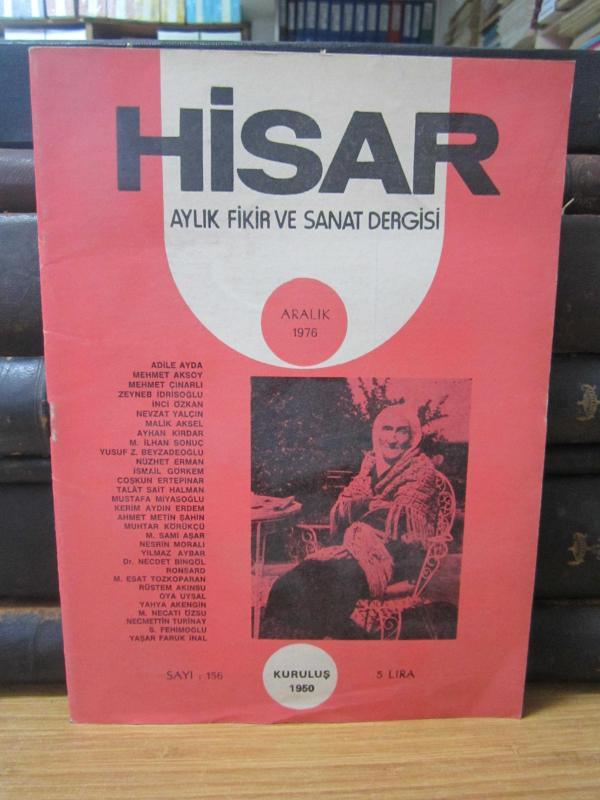 Hisar Aylık Fikir ve Sanat Dergisi - Sayı 156 Aralık 1976