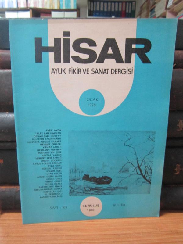 Hisar Aylık Fikir ve Sanat Dergisi - Sayı 169 Ocak 1978