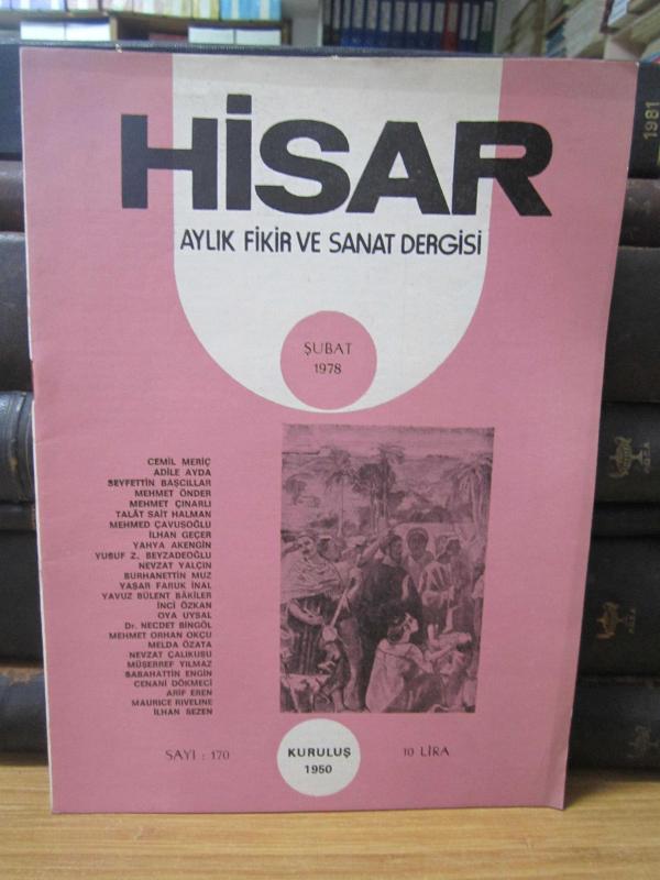 Hisar Aylık Fikir ve Sanat Dergisi - Sayı 170 Şubat 1978