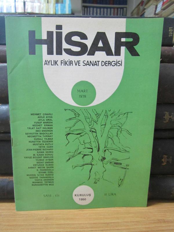 Hisar Aylık Fikir ve Sanat Dergisi - Sayı 171 Mart 1978