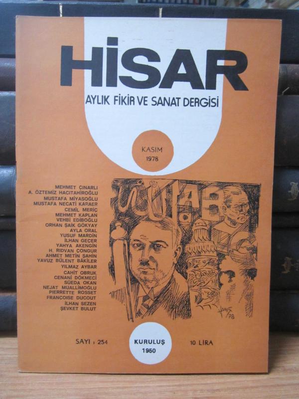 Hisar Aylık Fikir ve Sanat Dergisi - Sayı 254 Kasım 1978